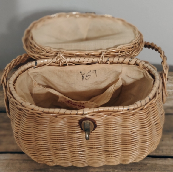 50s epic Monkey wicker purse by Simon authentic vintage RARE 1950s mid century - Picture 8 of 14